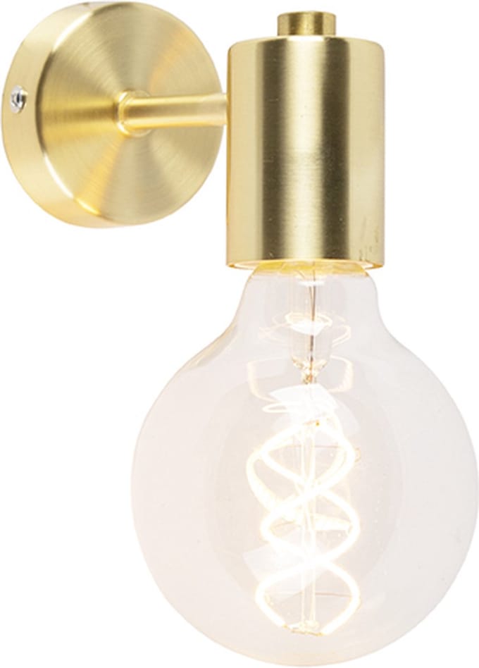QAZQA Facil - Wandlamp - 1 lichts - goud/messing