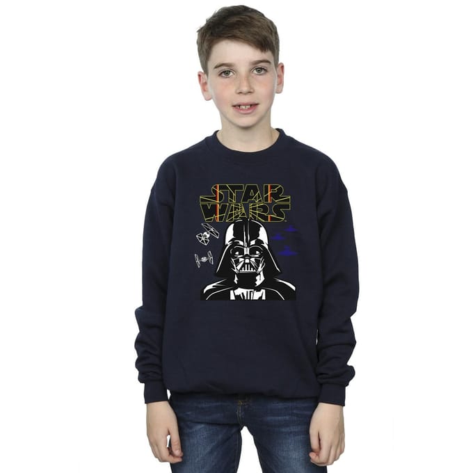 Star Wars Jongens Darth Vader Comp Logo Sweatshirt (Marineblauw)