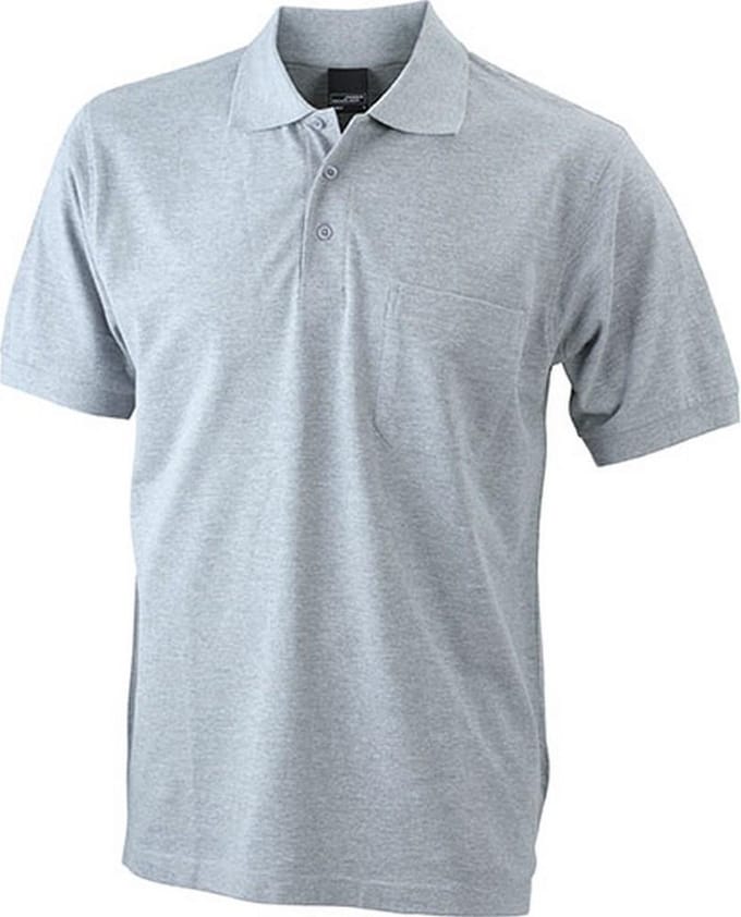 James and Nicholson Heren Polo Pocket (Grijze Heide)