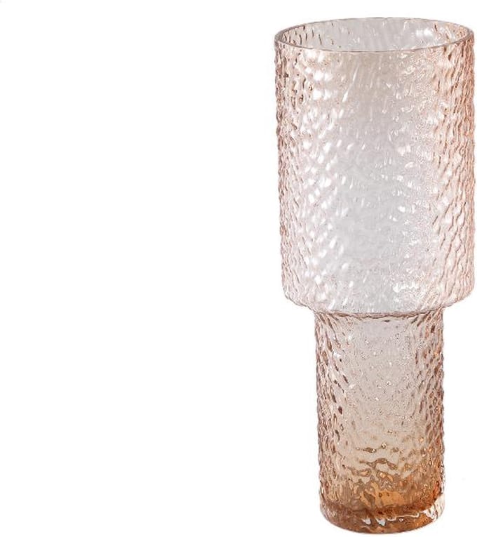 PTMD Vaas Blane - 12x12x32 cm - Glas - Bruin