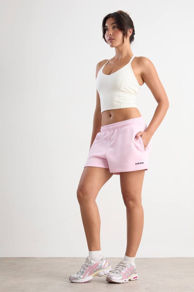 Dames Dsgn Studio Sweat Short Met Achterzak | Baby Pink | Maat: Small