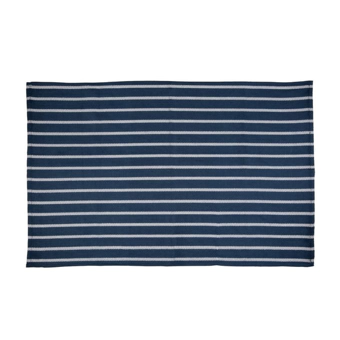 Vogue kokstheedoek met slagersstreep, marineblauw
