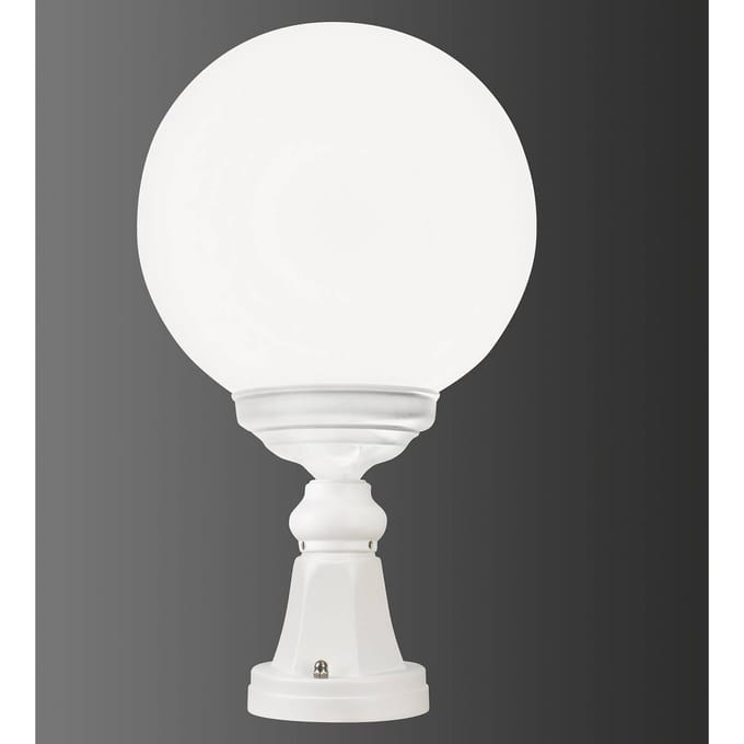 LCD Sokkellamp 1131 met bolkap, wit