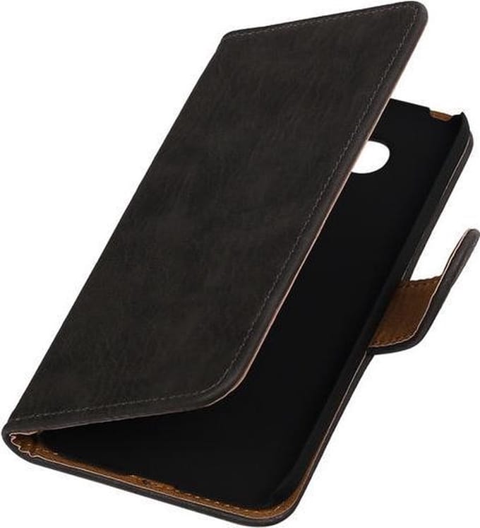 Grijs Hout booktype cover hoesje voor LG G5