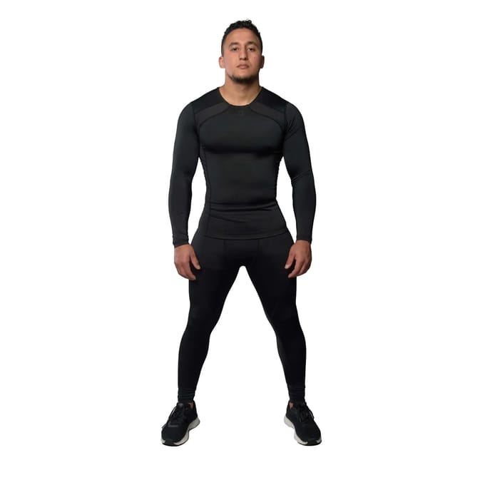 Joyagear Essential Rashguard Lange Mouw - Zwart/Zwart - M