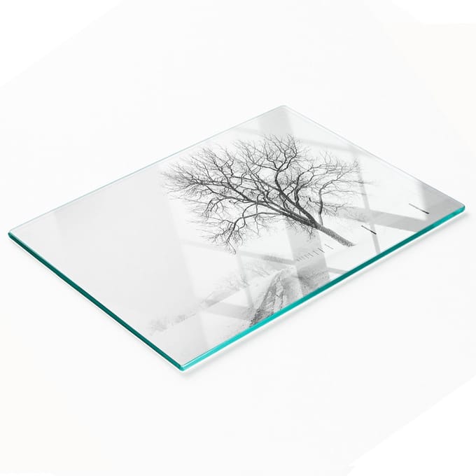 Multifunctionele decoratieve snijplank voor de keuken: geharde winterboom, 80x52 cm