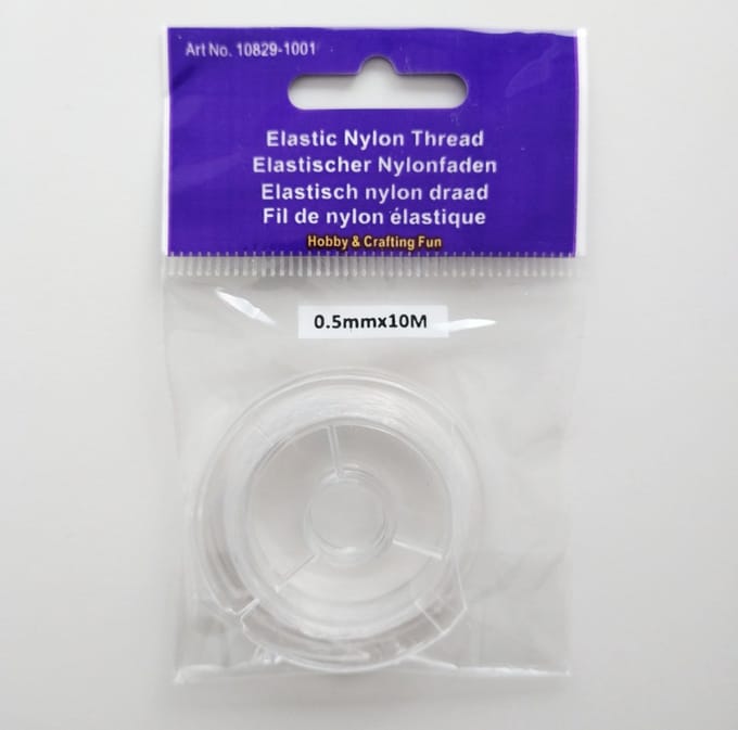 Hobby & Crafting Fun Nylondraad elastisch - 0,5 mm dik en 10 meter lang