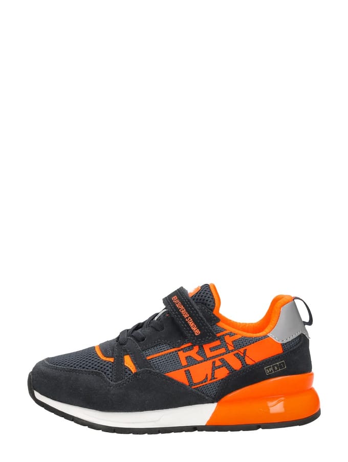 Replay Shoot Jr11 Sneakers Jongens - Leren Sneaker - Blauw - Maat 37