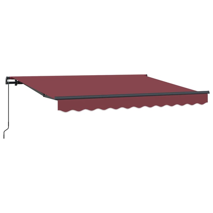 vidaXL - Uitschuifbare - luifel - Bordeauxrood - 250 - x - 200 - cm - Stof