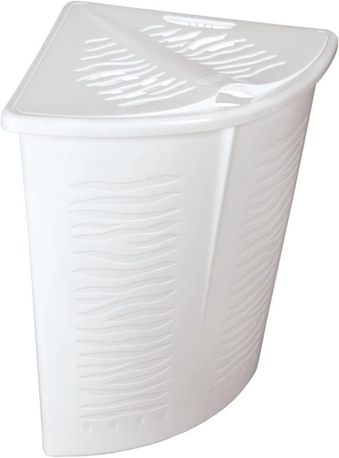 Hoekwasmand Zebra Look 45 L - Wit