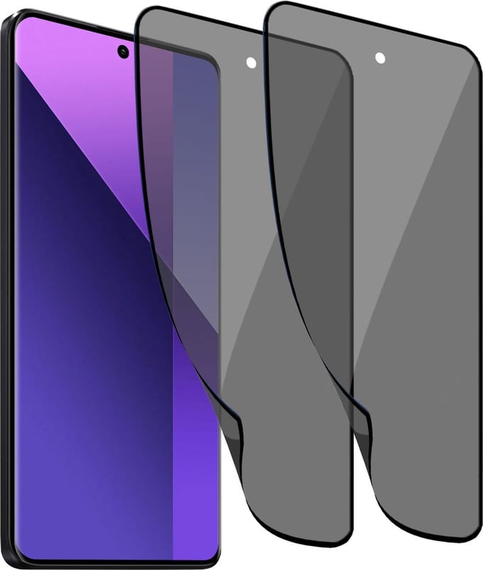 2x Geschikt voor Xiaomi Redmi Note 13 Pro+ - Privacy Screenprotector - Beschermglas Folie - Privé GuardCover