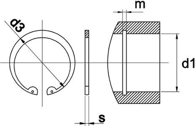 Borgring Din472 62X2Mm V Boring - 10 Stuks