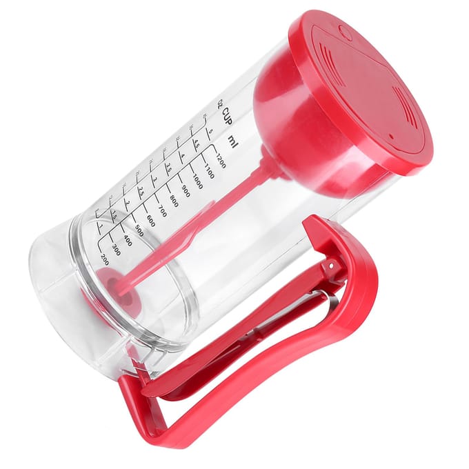 Draadloze Elektrische Batterijgevoede Mixer Dispenser Pannenkoek Cupcake Wafel Beslag Maker Machine red