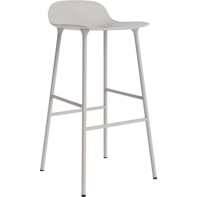 Normann Copenhagen Form barkruk met metalen frame - NormannCopenhagenFormCream - 75 cm