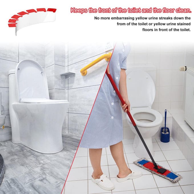 Protection anti-éclaboussures pour siège de toilette, transparente, pour l'apprentissage de la propreté, déflecteur d'urine étanche white