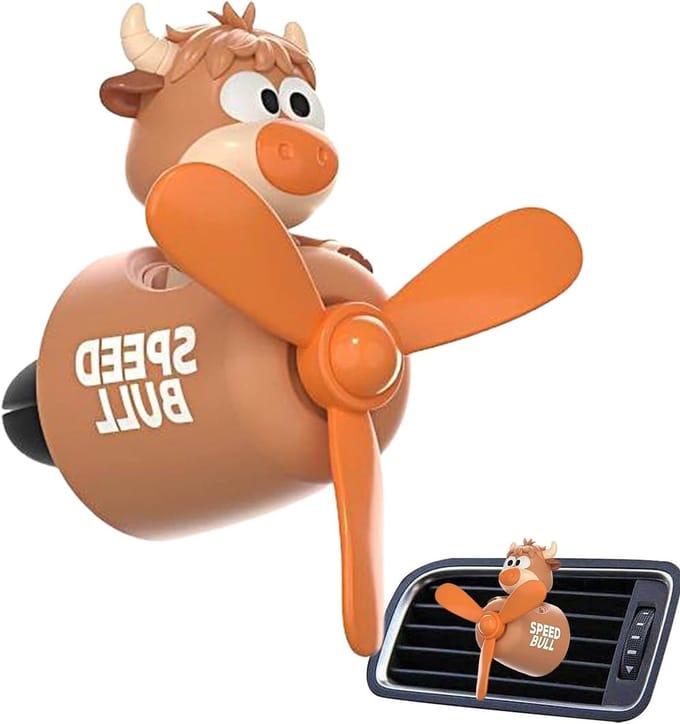 Auto Luchtverfrisser - Ventilatie Diffuser - Auto Interieur Opfrissen - Draaiende Piloot Vorm - 7x5.2x5.8cm - Wit