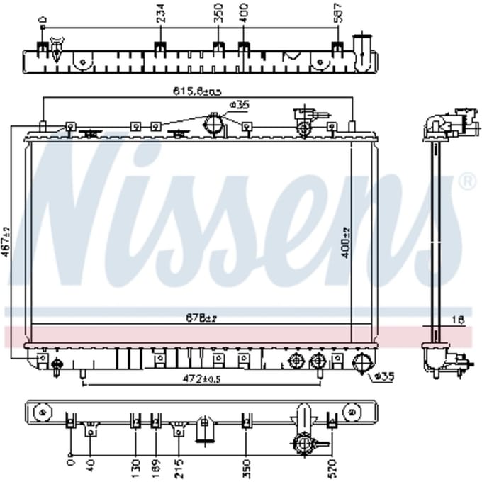 Radiator, motorkoeling NISSENS 67006
