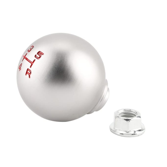Auto Handleiding Aluminium Versnellingspook Knop Schakelpook Hendel Kop 6 Snelheden 5 gears white