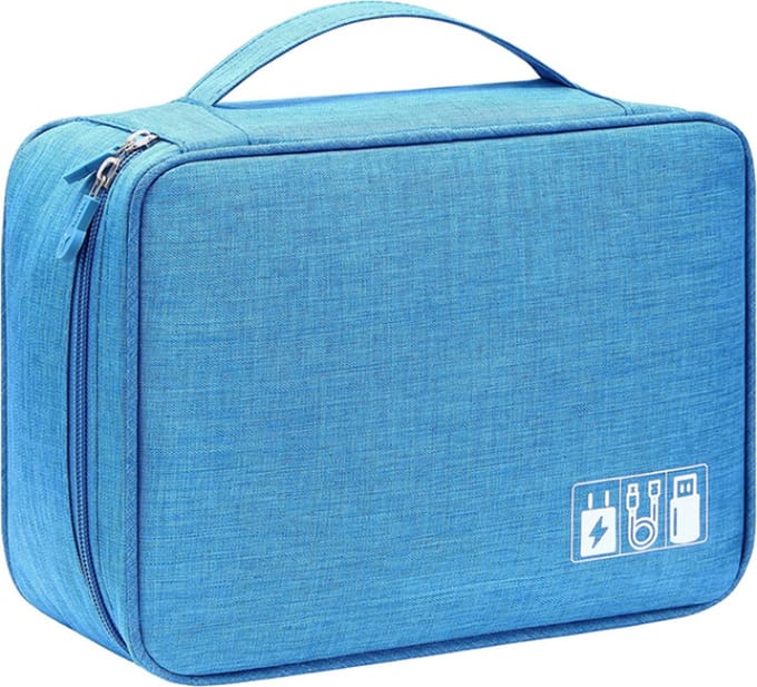 Elektronica & Accessoires Organizer Tas - Kabel Organizer Tas - Kabeltas - Licht blauw