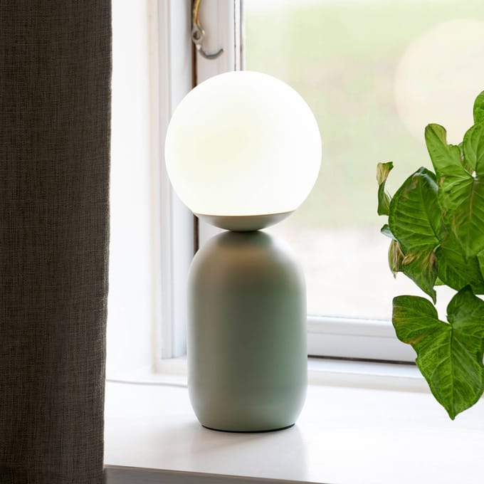 Nordlux Tafellamp Notti van metaal en glas, groen