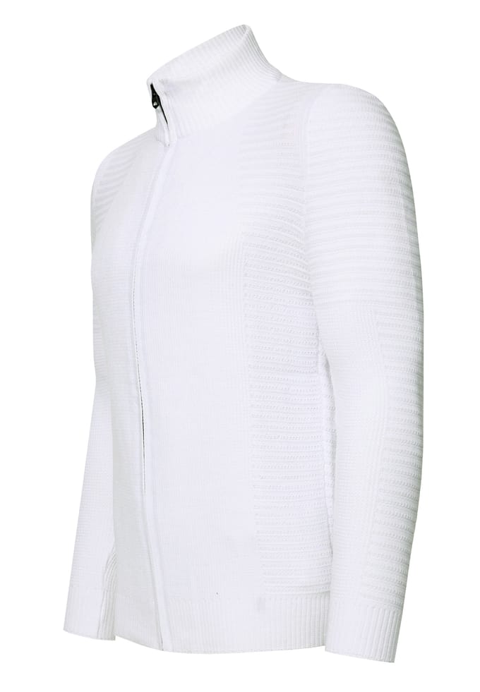 Fijne gebreide jas in biker-stijl met slim fit pasvorm