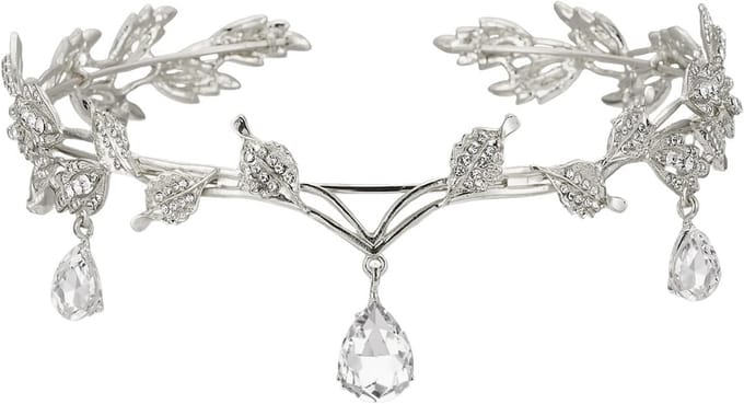 Bladvormige Tiara met Imitatie-Diamant voor Bruiloft en Feest