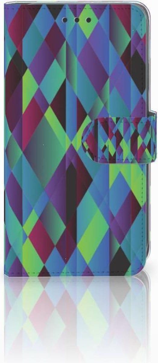 Apple iPhone Xr Book Case Abstract Green Blue