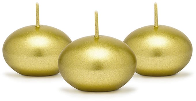 Partydeco - Floating Candle Disc Gold (50st)