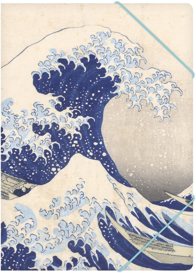 Lanzfeld Hokusai - Documentenmap A4 - Met Elastiek - The Great Wave - A4-formaat
