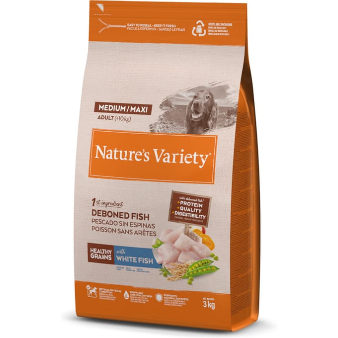 Nature's Variety Healthy Grains Medium/Maxi Adult Witvis - 3 kg