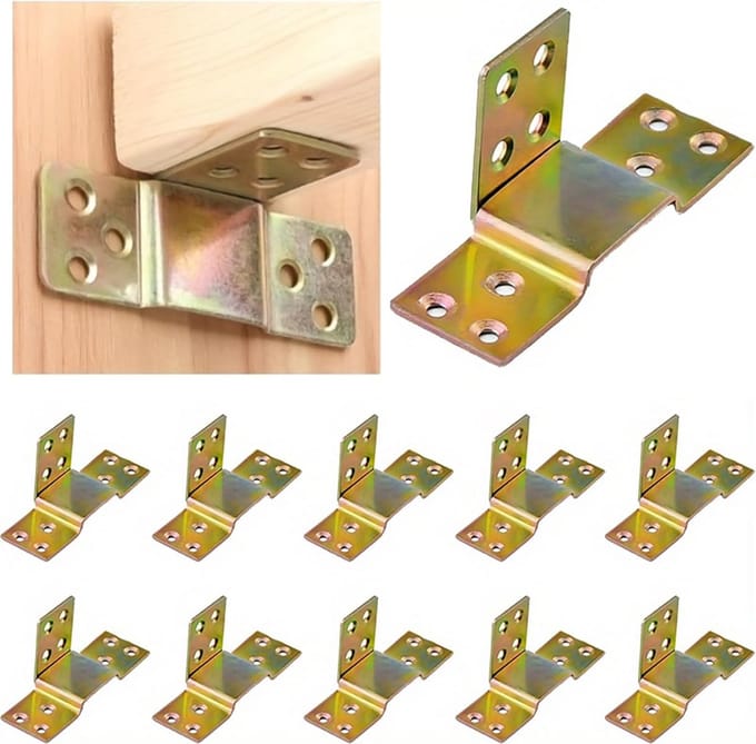 10x Hoekverbinders 90 Graden voor Bedframe Constructie