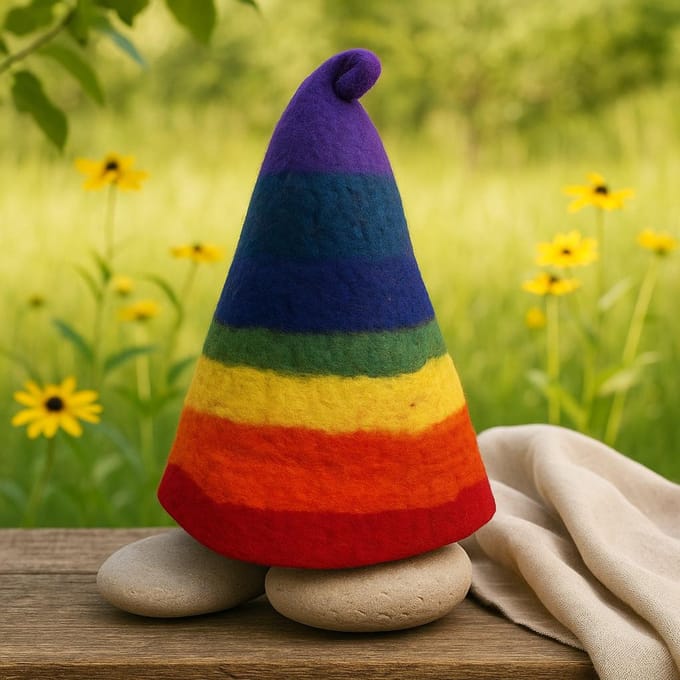 Vilt Sauna Tovenaarshoed - Regenboog