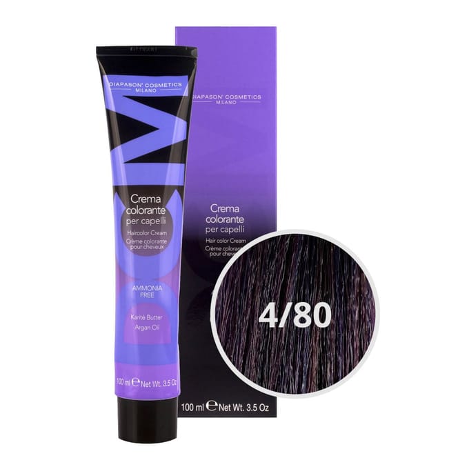 DCM Hair Color Cream Ammonia Free 4/80 Violet 100ml