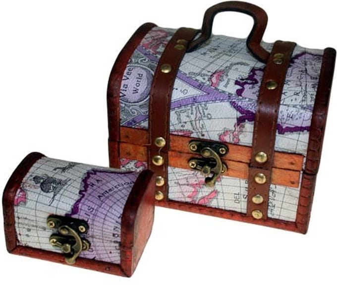 Koloniale Opbergkisten Set - Atlas