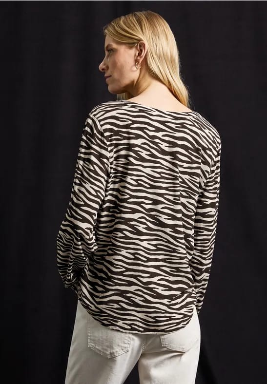 Street One - A346047 - LTD QR Splitneck tunic blouse