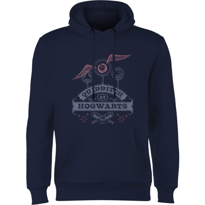 Harry Potter Quidditch At Hogwarts Hoodie - Navy - S