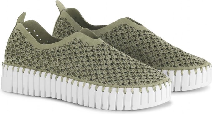 Instappers Platform TULIP3373W witte zool - 410 Army