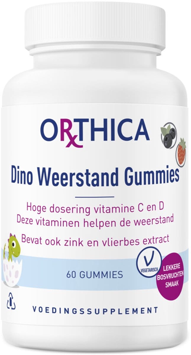 Orthica - Dino Weerstand Gummies - 2 x 60 stuks - Voordeelverpakking