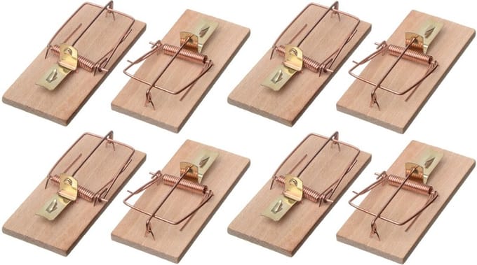 Ubbink Muizenval - 8x stuks - muizenklemmen - 10 cm - Ongediertebestrijding