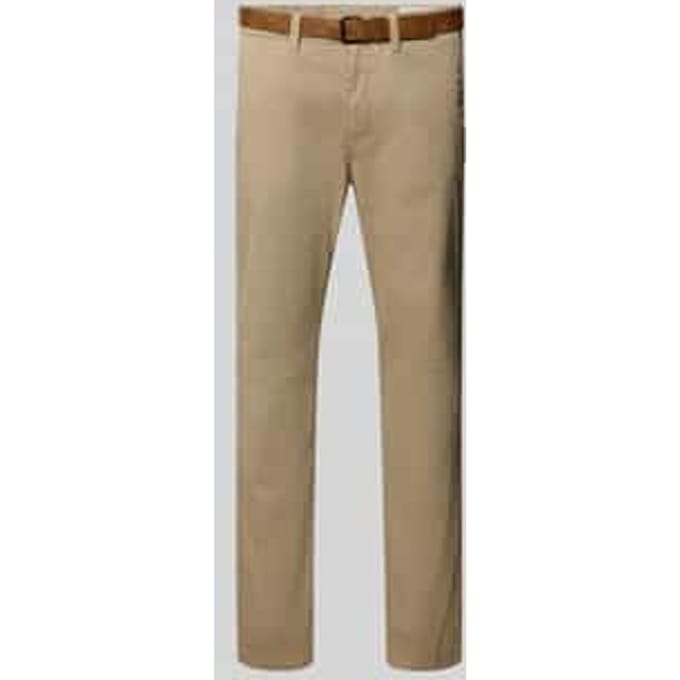 Tom Tailor Denim - Slim-fit chino met riem - Maat 32/32 - roasted nut brown