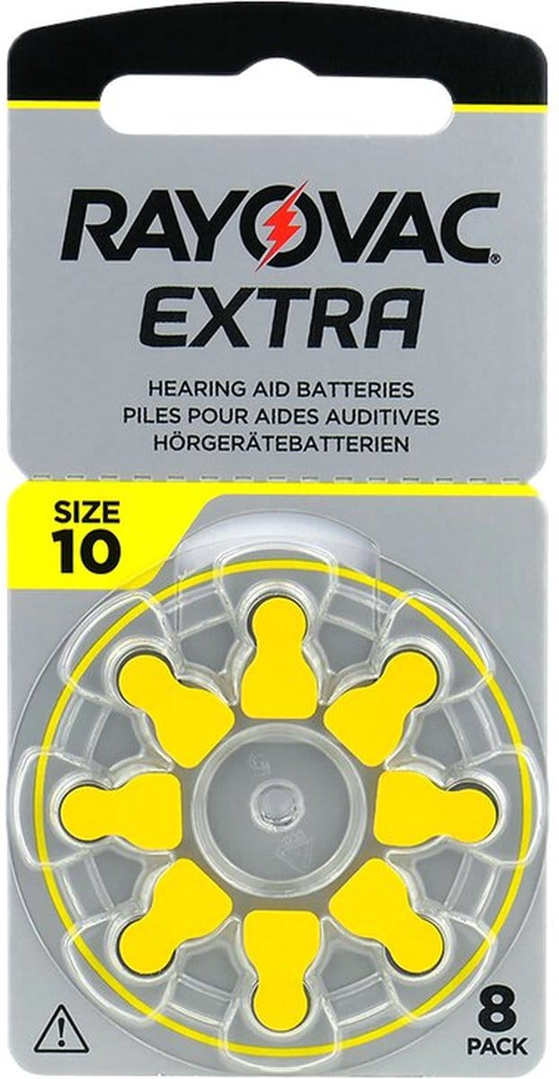 Rayovac Hoorbatterijen - 105 mAh - 1.45 V - 7.7x5.2mm - 8 Stuks
