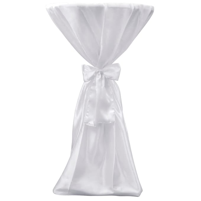 vidaXL - Statafelhoes - met - strik - 60cm - Wit - (2 - stuks)