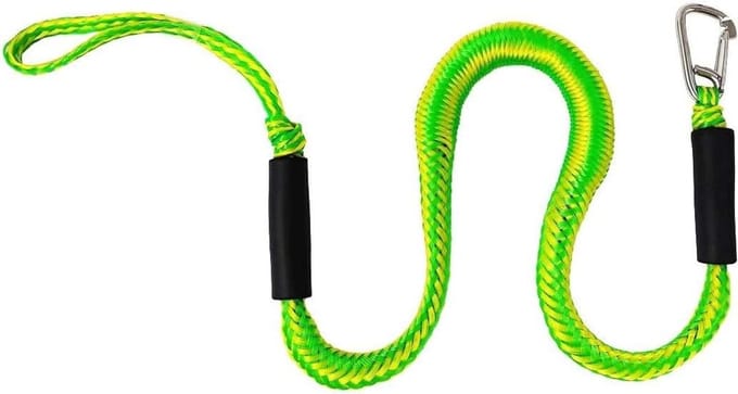 Bungee Docklijn - Treklijn Boot - Watersport Veiligheid - Schokabsorberend Elastiek - 123 cm - Groen