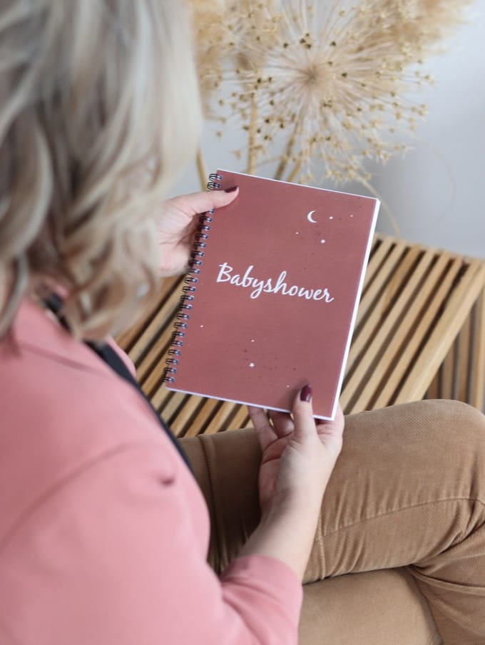 Babyshower boek | invulboek | gastenboek | roest heelal