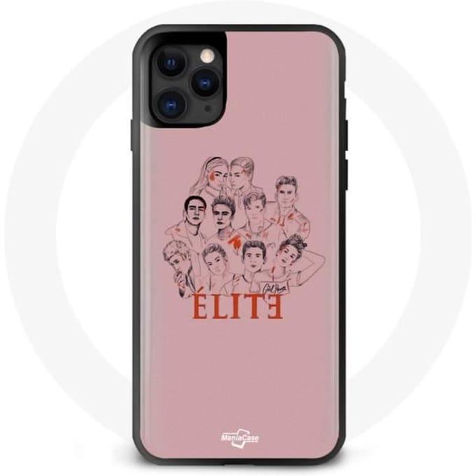 Case voor iPhone 12 Pro Max Elite Seizoen 5 Posterpersonages Fanart-logo
