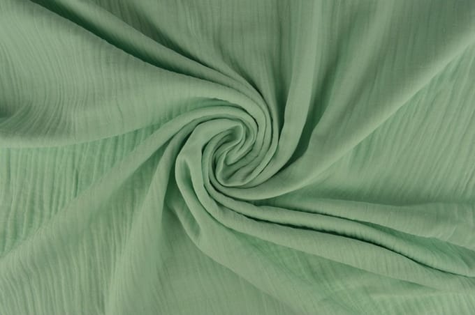 10 meter double gauze - Licht mint - 100% katoen