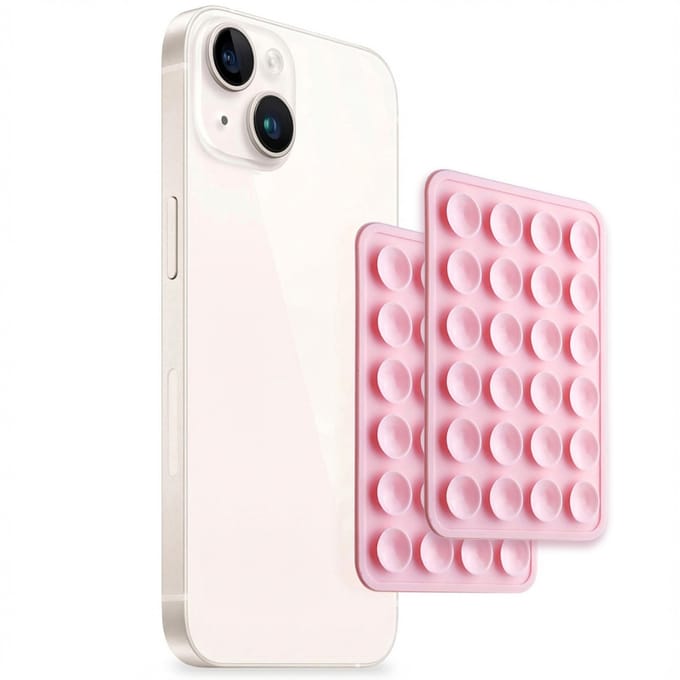 Selencia 2-Pack Telefoonhouder Zuignap - Lichtroze