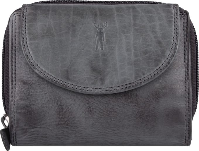 Jack Kinsky Nelson Portemonnee RFID Leer 12,5 cm - Jongens - Horizontaal - anthrazit