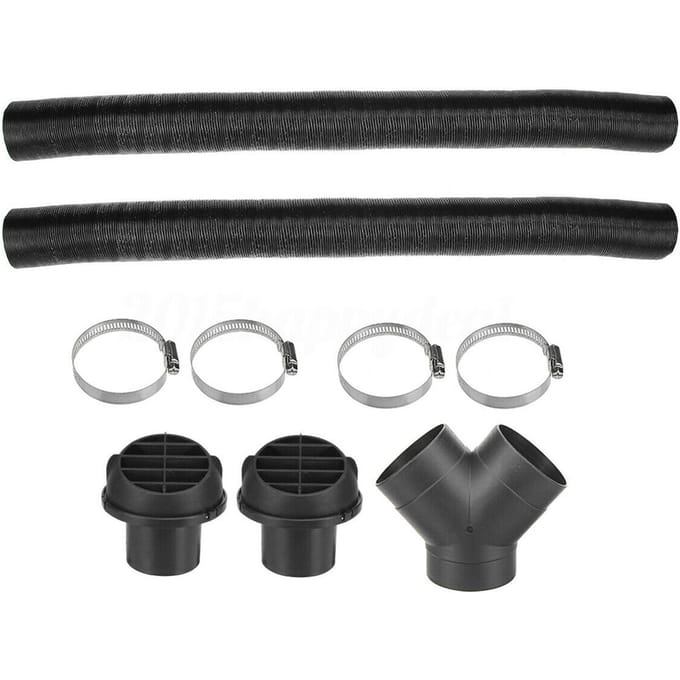 Compatibel met Webasto Diesel Heater 75mm Heater Pipe Ducting Y Branch Warmeluchtuitlaat Ventilatiekit gray