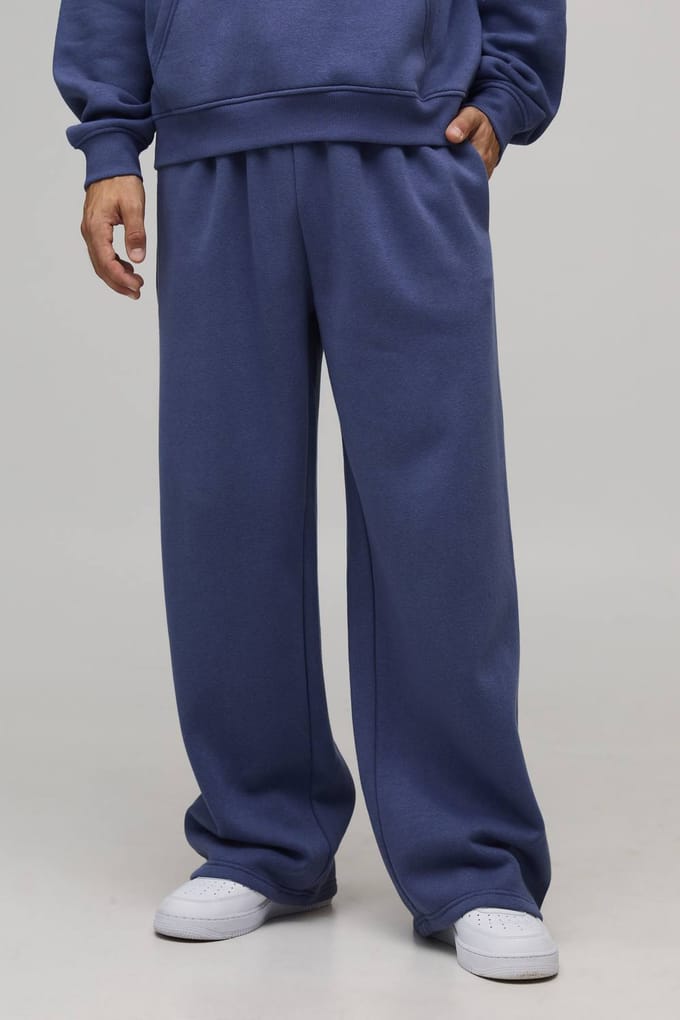 Essential Wide Leg Jogger | Indigo | Size Small